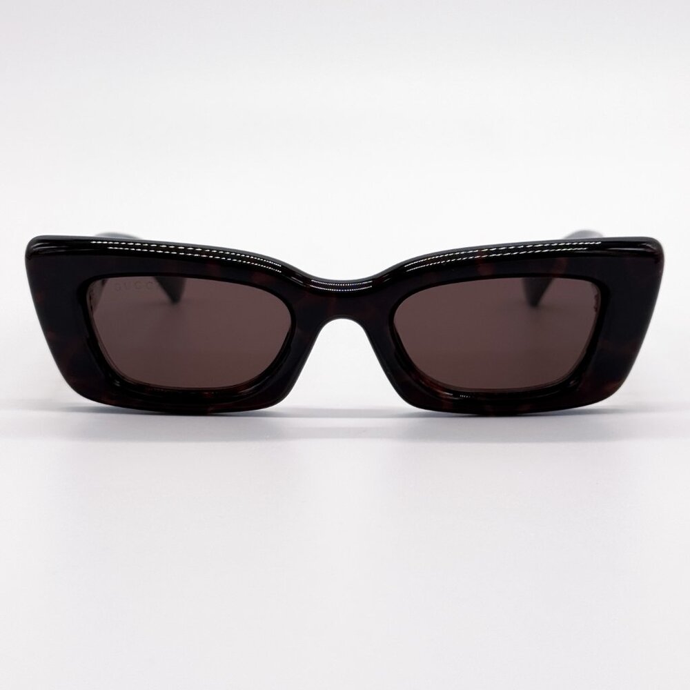 NEW GUCCI GG1827S 002 WOMEN DARK HAVANA SUNGLASSES GUCCI - Picture 3 of 12